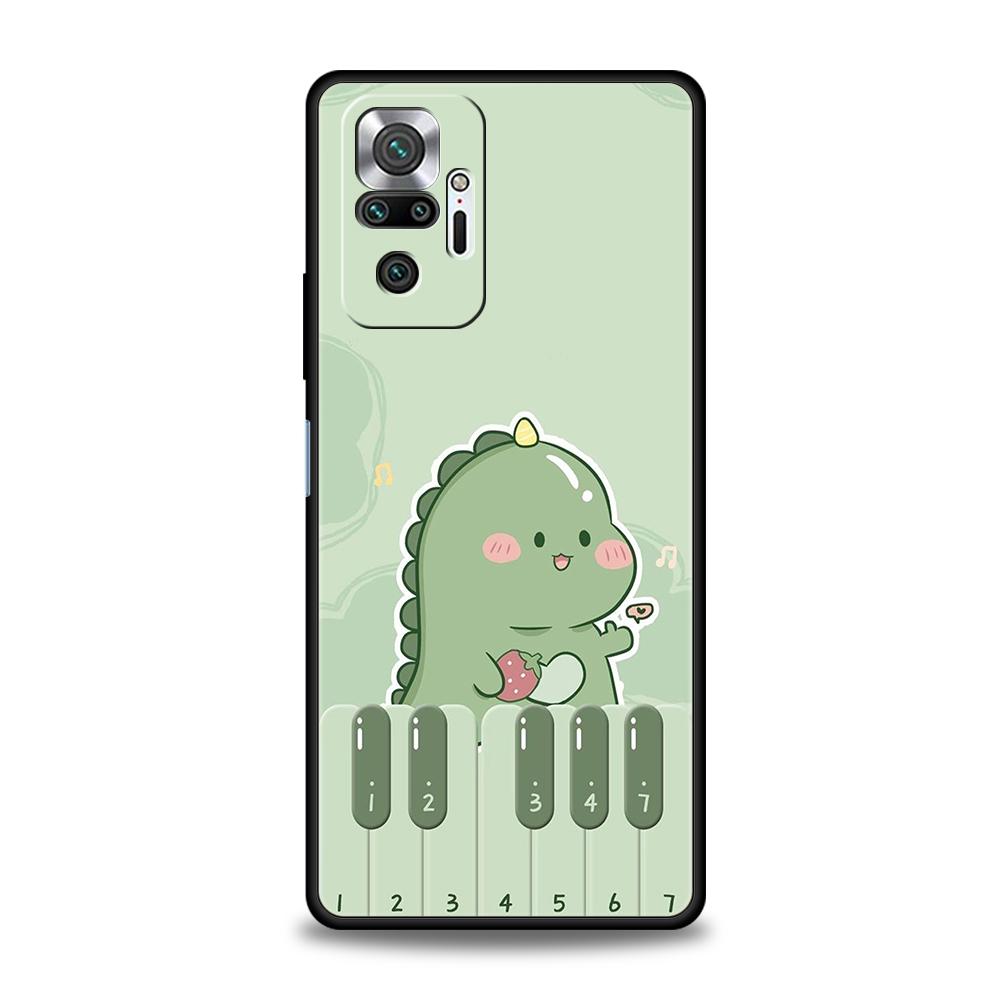 Funny Cute Cartoon Dinosaur Phone Case Cover for Redmi 14C 10C Note 14 13 12 10 11 7 8T K40 K50 Gaming Pro Plus 5G Soft Shell