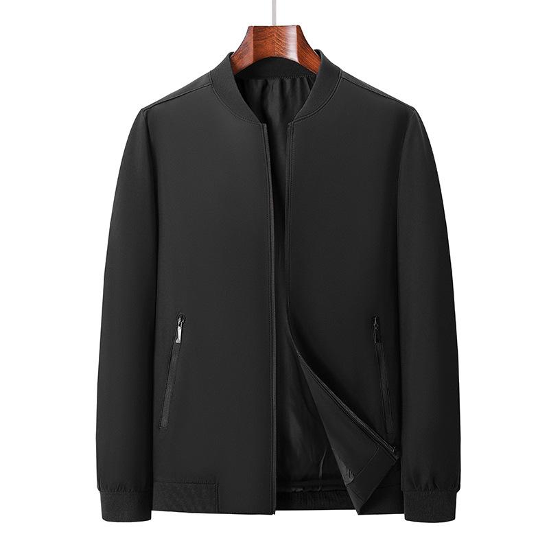 

Весенне-осенняя мужская куртка-стойка, повседневный деловой топ, мужская куртка 5XL чёрный