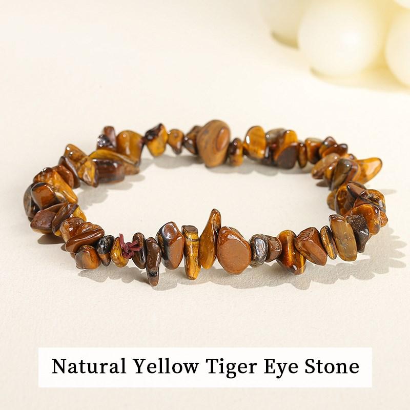JD Natural Crystal Stone Seven Chakra Irregular Energy Bracelet Women Men Healing Amethyst Fluorite Chip Strand Bracelet Gift