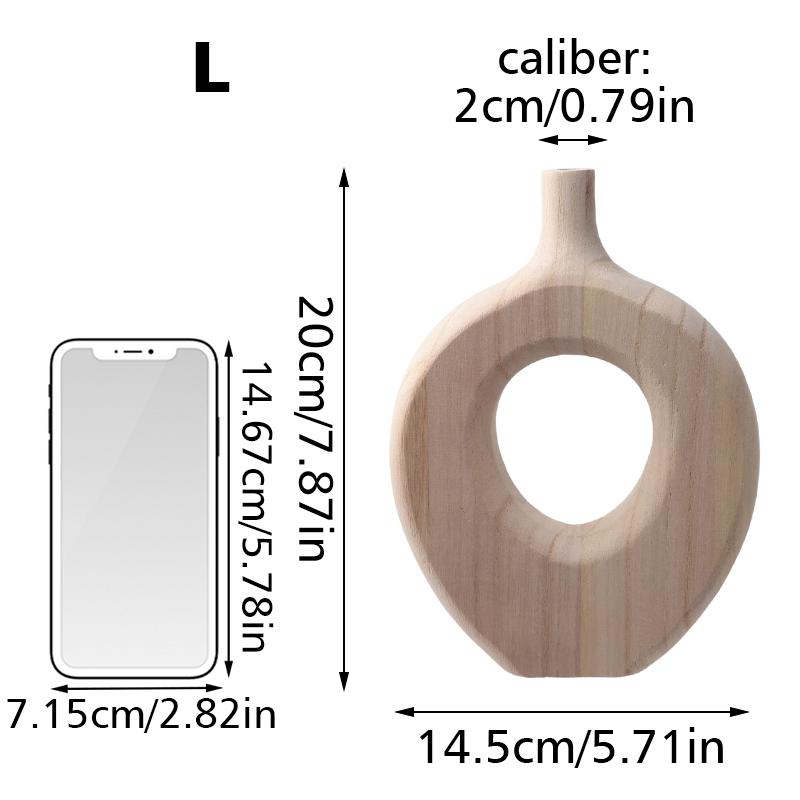 1 STÜCK/3 STÜCK Zen Vase Ästhetische Raumdeko Blumenvase Rustikale Holzvase Ornament Heimtischdeko