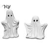 Ghost Shaped Home Decor Halloween Figurine, Spooky Cute Statue, Retro White Party Supplies Ornament for Tabletop Fireplace Decorations Hollow