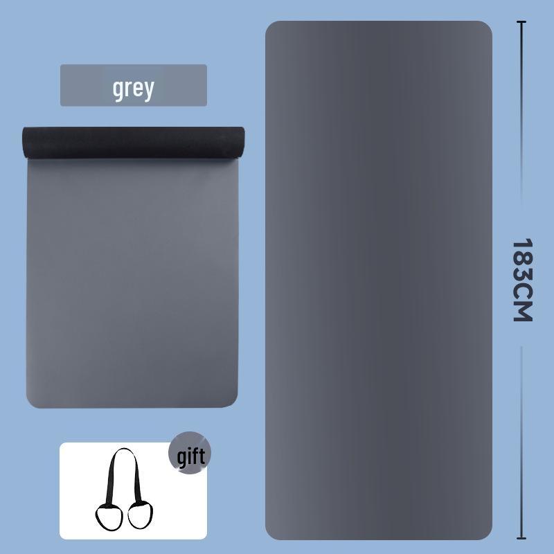 5mm Non-Slip Natural Rubber Yoga Mat with Pose Lines for Home Fitness