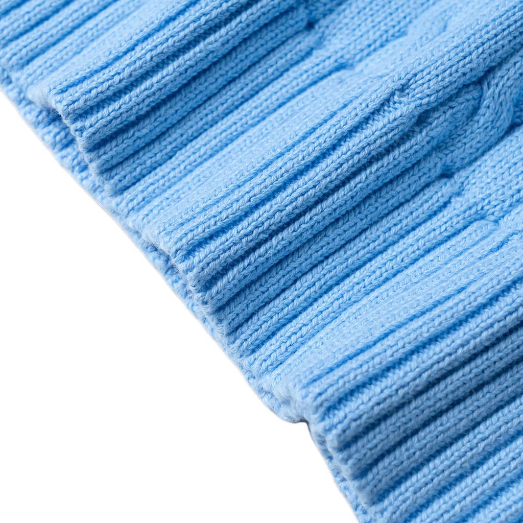 Polo Ralph Lauren SS25 Embroidered Pony Logo Twisted Knit Round Neck Short Sleeve Sweater Women sweater Blue 211910987-037