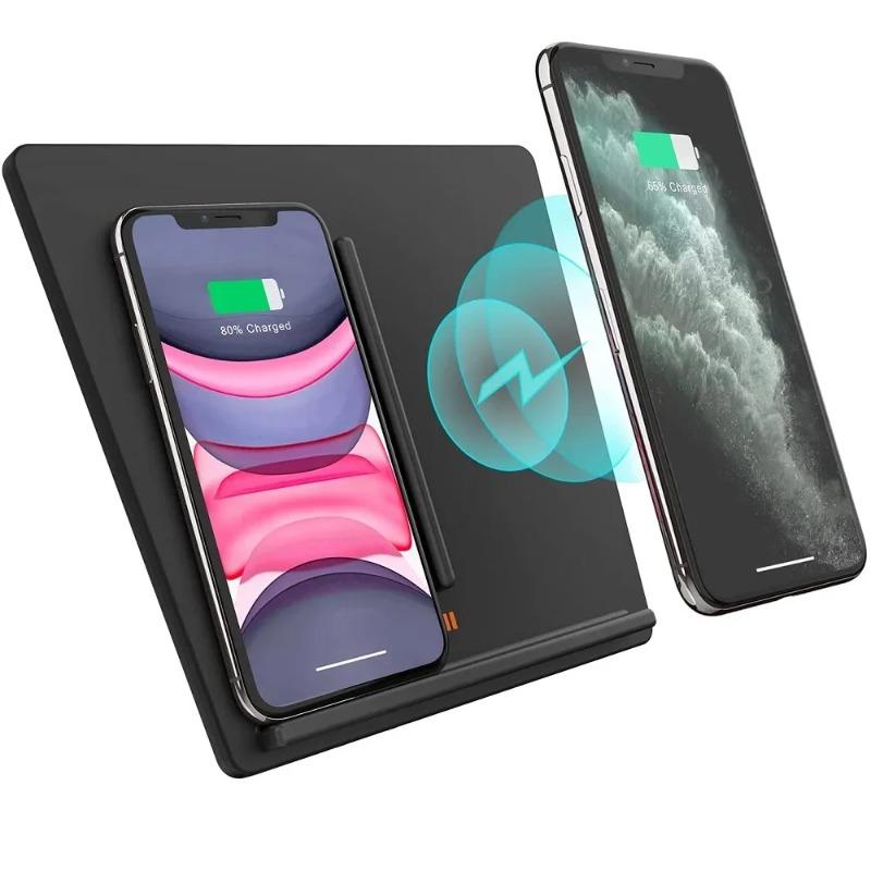 10W QI Wireless Charger For Tesla Model 3 2017 2018 2019 2020 Accessories Dual Phone Charging Pad Car Center Console Interior