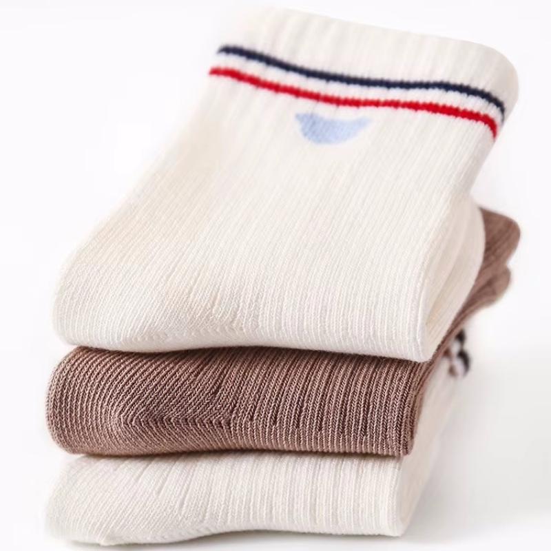 3Pairs/Lot Children's Socks For Boys Girls Striped Student Sport Baby Socks 0-8Yrs Kids Cute Letter Bear Bow Sock Spring Autumn