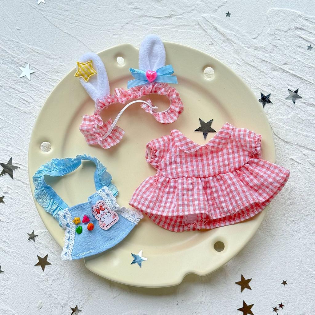 Pro 17cm panenku Labubu V2 V1 Šaty Oblečení Obleček Doplňky Oblečení pro idolovou panenku pro Dětský dárek Labubu Přívěsek Oblečení