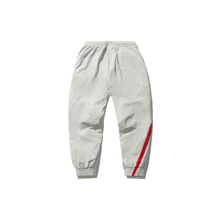 Li Ning Sports Fashion Series Color Block Loose Fit Jogger Pants Men Bottoms White AYKR261-4
