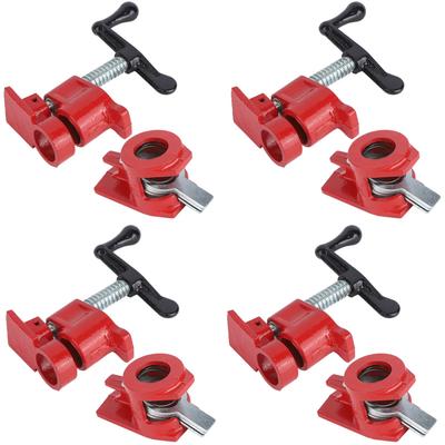 4Sets 3/4" Quick Release Heavy Duty Wide Base Iron Wood Metal Clamp Set Woodworking Workbench