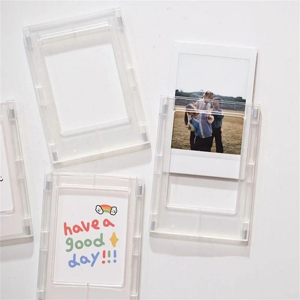 Acrylic Picture Frames 3-Inch Card Display Stand Photo Frame  for Polaroid Photo Picture