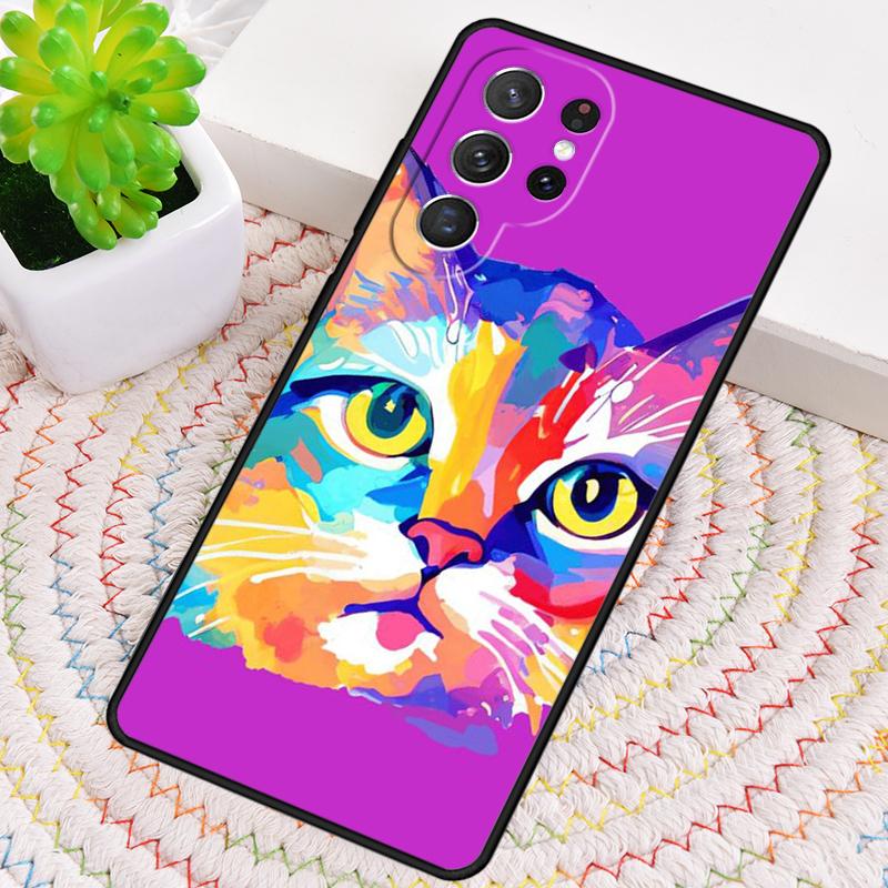 Creative Cute Pet Cat Animal Phone Case for Samsung Galaxy Note 10 Pro S26 Ultra S23 S24 FE S25 S21 S22 PLUS Shockproof Cove