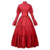 Women Halloween Medieval Dress Traditional Renaissance Gothic Corset Dress Long Sleeve Ruffle Long Dress Cosplay Costume Vestido