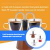 Double Tube Aluminum Mocha Pot for Sharing Coffee with a Friend Food Grade 2 Cup Stovetop Espresso Maker Coffee Kettle