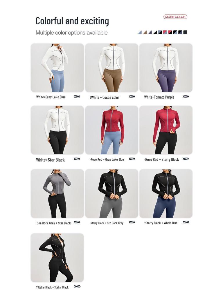Spring/Summer Windproof Reflective Slim-Fit Yoga & Running Fitness Set