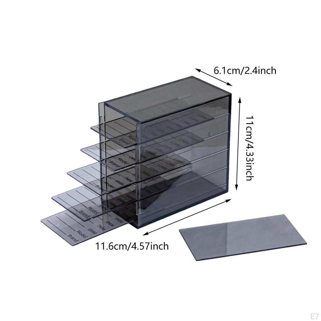 Clear Acrylic Eyelash Organizer with 5 Tiers for Makeup Vanity