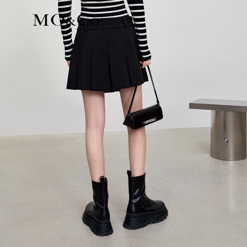 MO&Co. High-Waist Pleated A-Line Skort