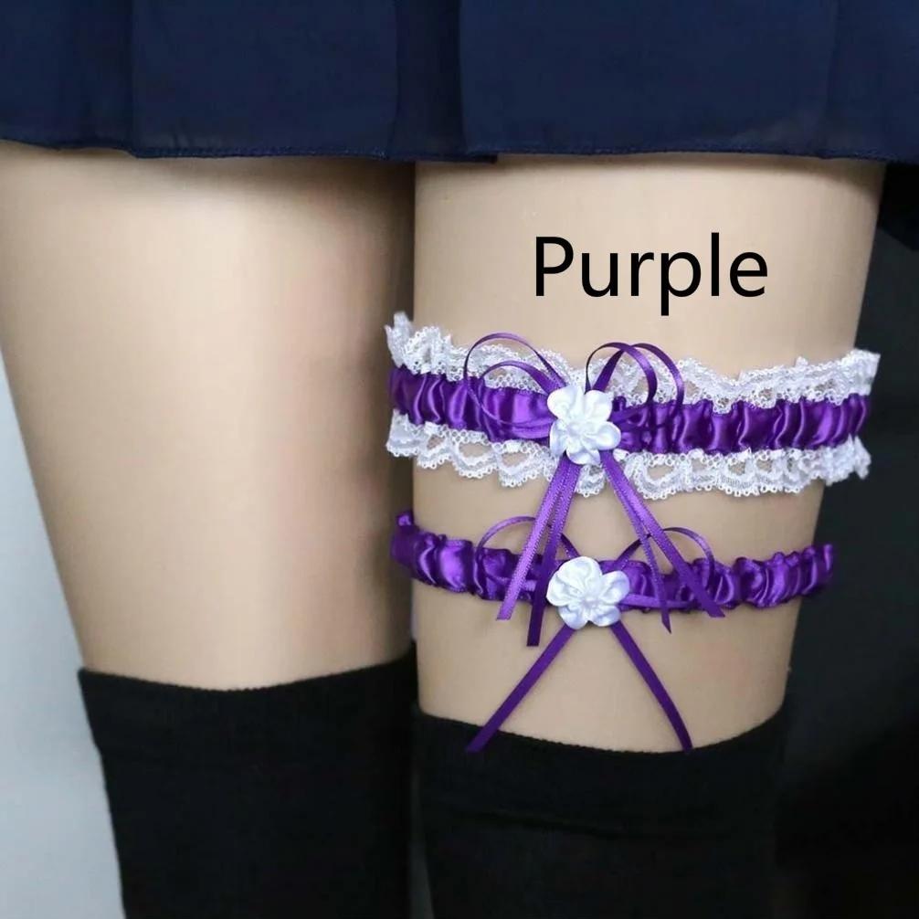 2ks/sada Bowknot krajkový podvazek Sexy svatební svatební podvazek cosplay dekor