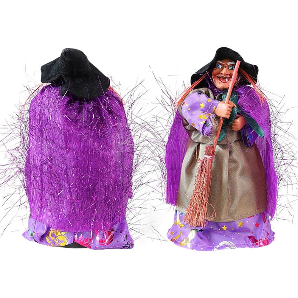 Creative Broomstick Witch Statues Funny Witch Figurines  Haunted House Decorations
