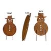 Snowman Wrought Iron Crafts Christmas Yard Garden Art Decoration