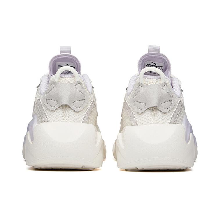 New ANTA Casual Shoes Women's Low top Ivory White/Shade 1 Gray/Misty Purple 122128841-4