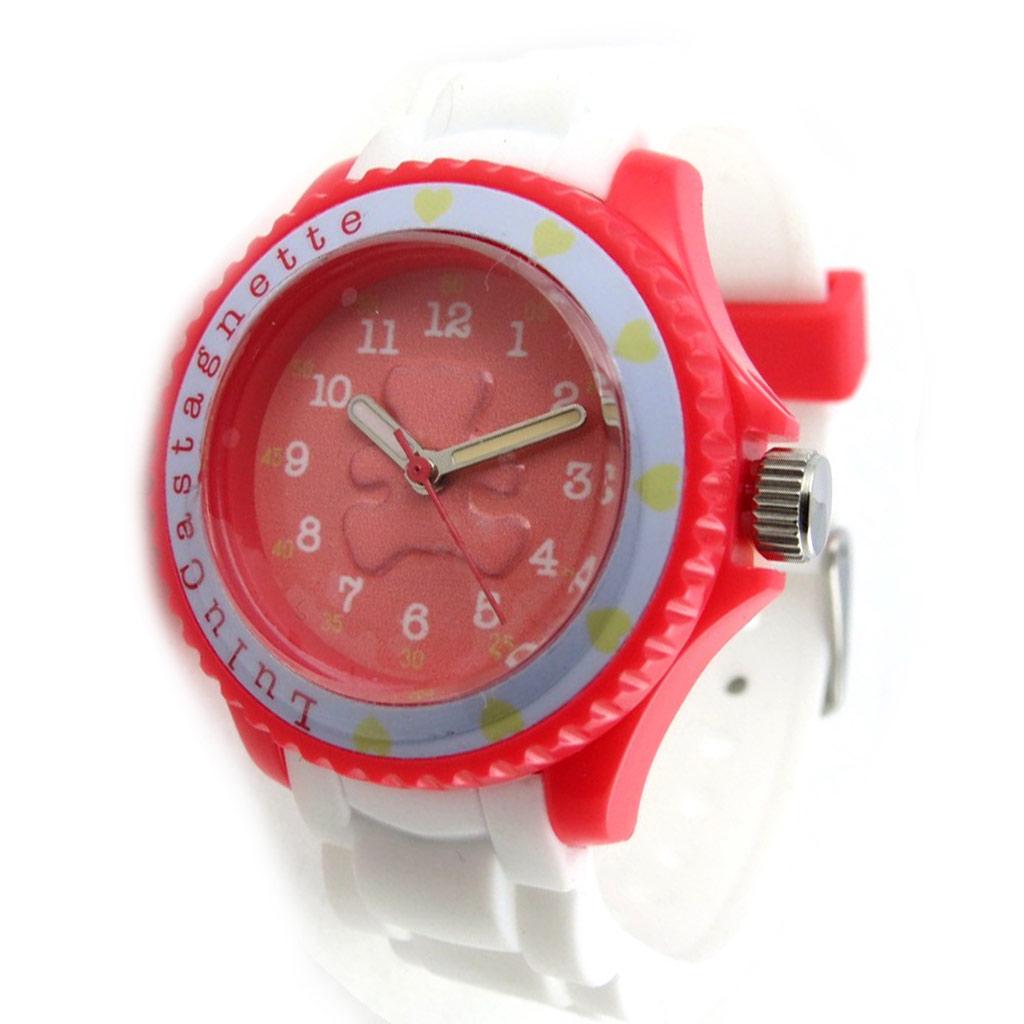 LULU CASTAGNETTE [N2388] - White Pink Silicone Watch 'Lulu Castagnette'