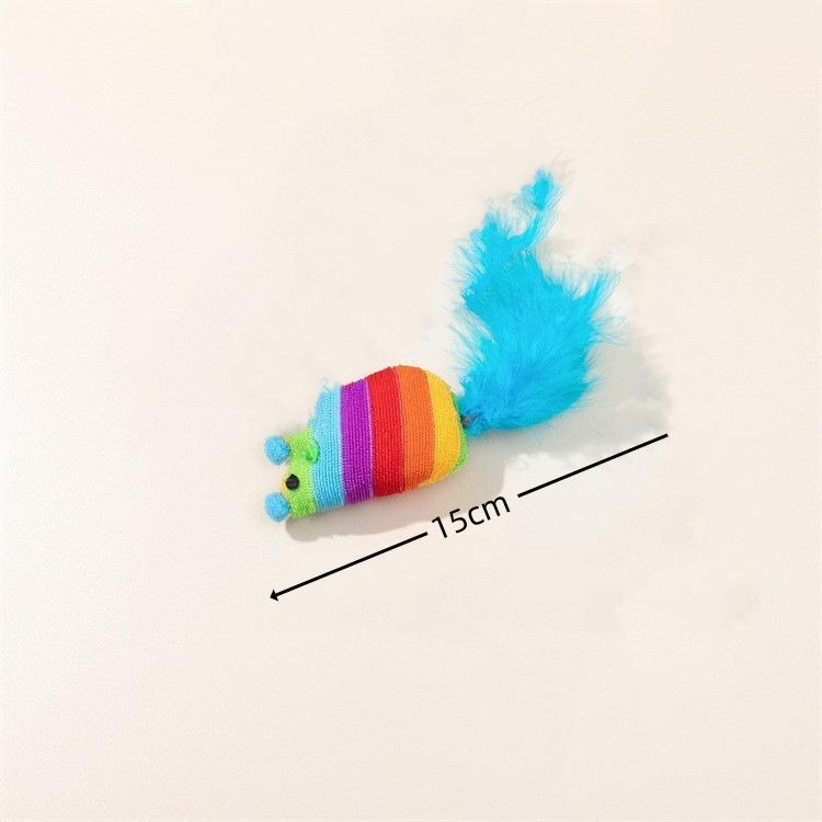 Cat Toy Set: Plush Feather Mouse Molar & Bite-Resistant