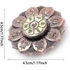 Buddhistischer Lotus Meditations Fidget Spinner, Stressabbauwerkzeug, Antik-Kupfer-Finish mit Glückssymbolen