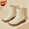 Pelz Plateau Neuheiten Stiefeletten Klobig Im Angebot Schick und Elegant Damen Kurze Schuhe Große Größe Warm Sale Heiß Pu Damen Knöchelstiefel