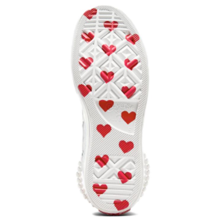 Converse Chuck 70 Love Fashion Versatile Slip Resistant Durable Lightweight High Top Skate Shoes Women Sneakers White A11967C