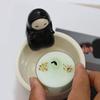 Faceless Man Candle Holder Cartoon Tealight Candle Holder Handcrafted Ceramic Tealight Holder for Home Bedroom Decor Anime Fans Gift