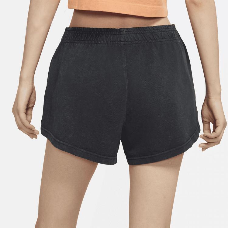 Nike Short taille haute imprimé logo pour femme Noir CZ9858-010