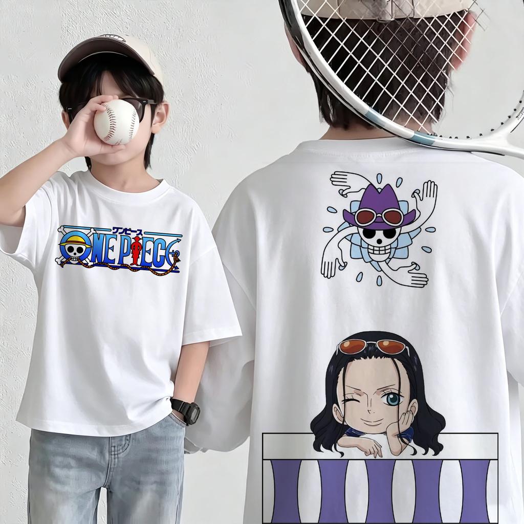 Summer New Arrival One Piece Pattern Tshirt unisex anime print casual shortsleeved fashionable streetwear top Y2K style