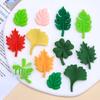 Childlike Leaf-Themed Resin DIY Ornaments: Cartoon Hair Clips & Croc Charms