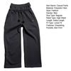 Men Casual Pants Elastic Waist Adjustable Drawstring Long Trousers with Pockets Fake Two Pieces