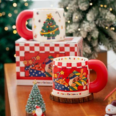 Kerstbeker Keramische Mok Hoge Waarde Waterbeker Huishoudelijke Koffiekop Verjaardagscadeau Meisje Souvenir Cadeauverpakking