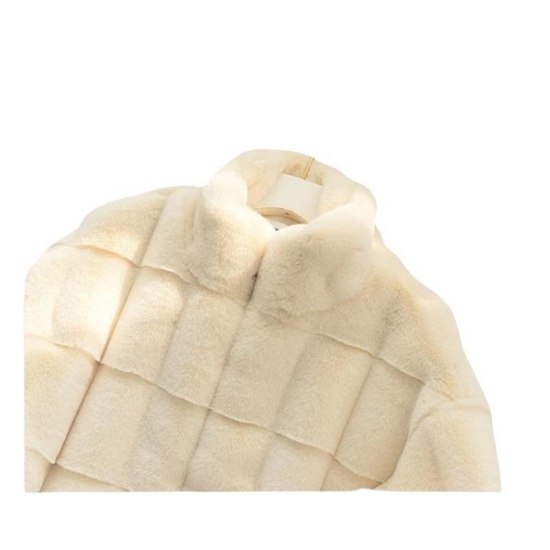 Imitation Rex Kaninchenhaar Imitation Nerz Samt Imitation Pelz Verdickte Jacke Damen Kurz Leicht Neu Imitation Dänischer Nerz