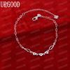 925 Sterling Silver Heart-shaped Bracelet Fashion Wedding Jewelry
