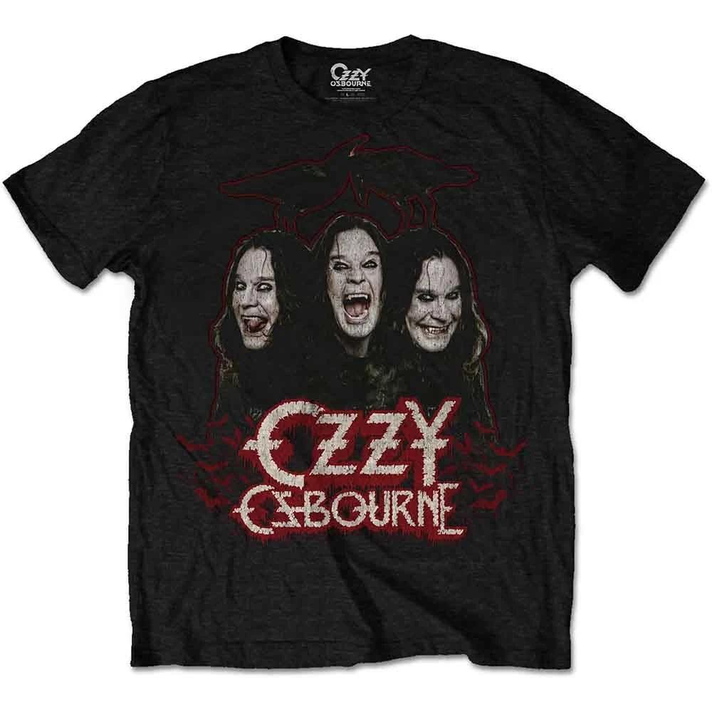 Ozzy Osbourne Crows & Bars Black T shirt - NEW S