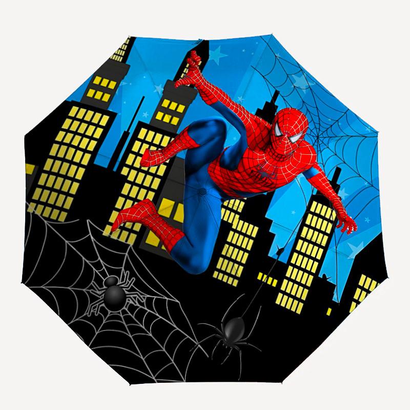 

1pc Spider-Man Automatic Folding Umbrella: Compact 8-rib Design Cartoon Travel Companion for Outdoor, Casual Accessory