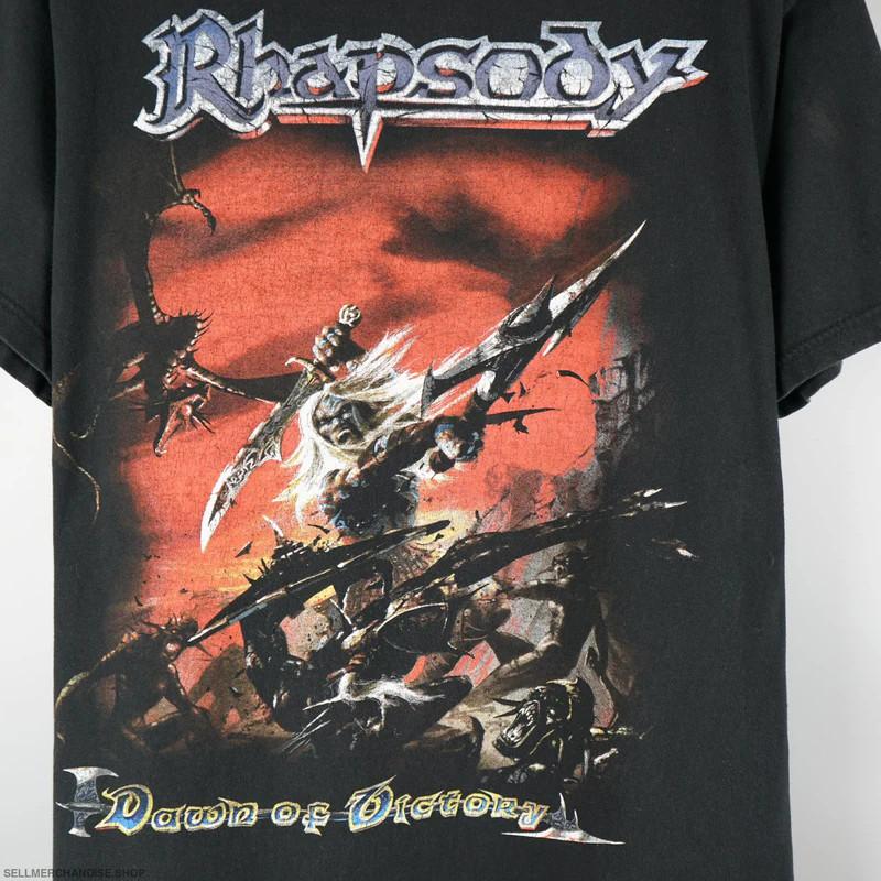 Vintage 2000 Rhapsody of Fire T-Shirt Dawn of Victory Unisex T-Shirt XXL