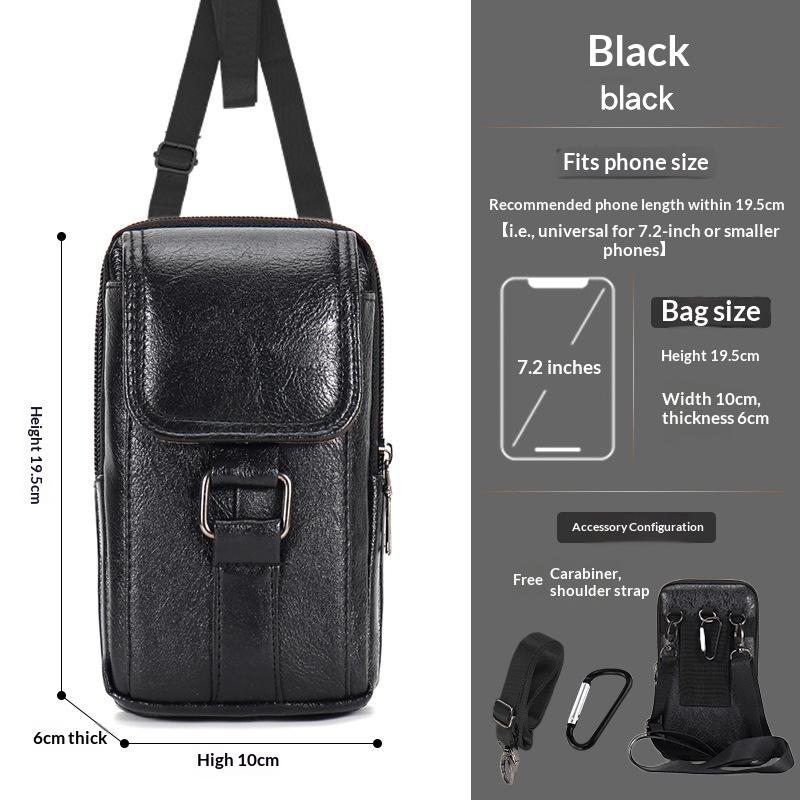 

Men s Mobile Phone Waist Bag Outdoor Work Chest Bag PU Cigarette Case Key Chain Wear Belt Backpack Sport Hiking Portable Satchel