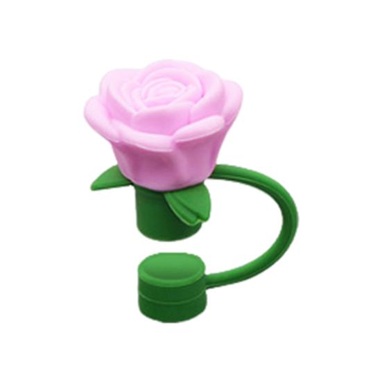 

1/9 шт. Силиконовые заглушки для соломинок для стакана 30/40 унций, милые в форме цветка фиолетовый