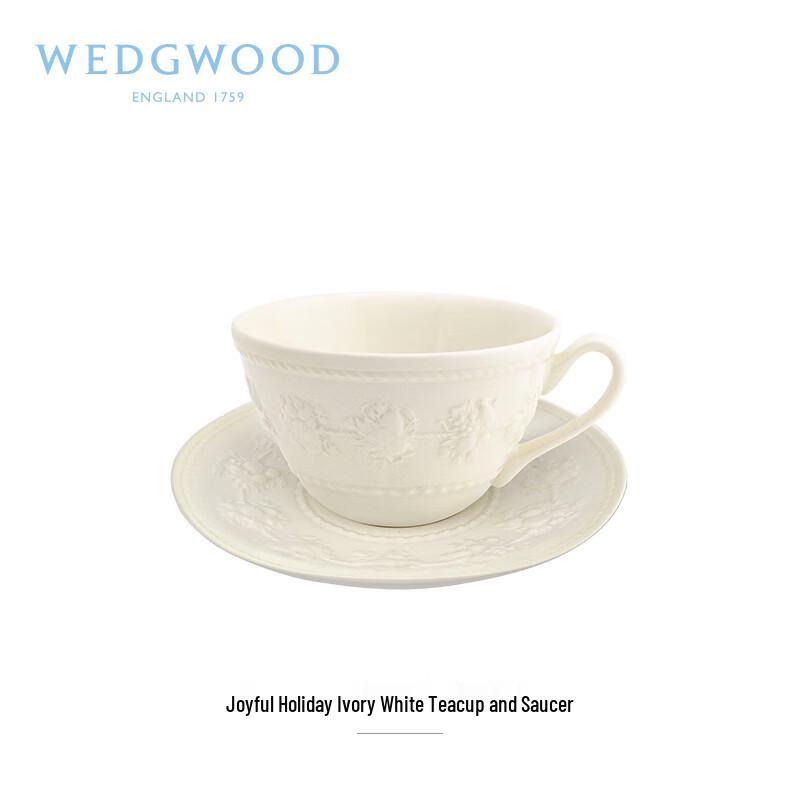 

WEDGWOOD Joyful Holiday Ivory Coffee Cup Set