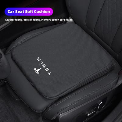 Car Seat Soft Mats Leather Memory Cotton Core Cushion For Model-Y Model-3 Model-X Model-S Cybertruck Roadster SpaceX