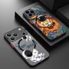 Magnetic Acrylic Phone Case For iPhone 17e 17 16 15 14 13 Pro Max 16e 11 For Magsafe Wireless Charge Space Astronaut Print Cover