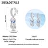 925 Silver DreamCatcher Hoop Earrings Turquoise Zircon Earrings For Women Fine Birthday Jewelry Gifts