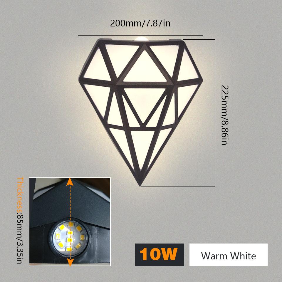 

Led Wall Lamp Waterproof IP66 Lighting Garden AC85-265V Modern Nordic Luminaire Indoor Wall Lamps Living Room Porch Outdoor Warm White