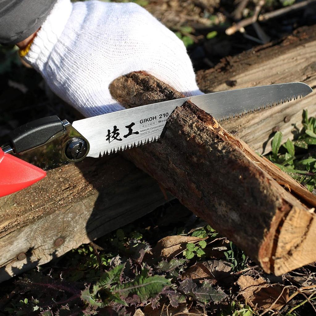 Kakuri Sangyo KAKURI Woodworking 210mm Blade Replaceable Compact Folding Angle Made in Japan 4381 Saw, Length, Blade, Saw, 2-Stage Adjustment,