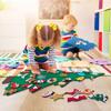 Felt Christmas Tree Set DIY Toy Door Wall Hanging Christmas Tree with Detachable String Lights for Xmas Gifts Party Favor
