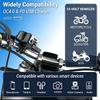 72W 12V Motorrad USB-Steckdose Typ-C Einziehbarer Ladeadapter Netzteil Doppelanschluss PD+QC3.0 mit Schalter Wasserdichtes Digitales Voltmeter