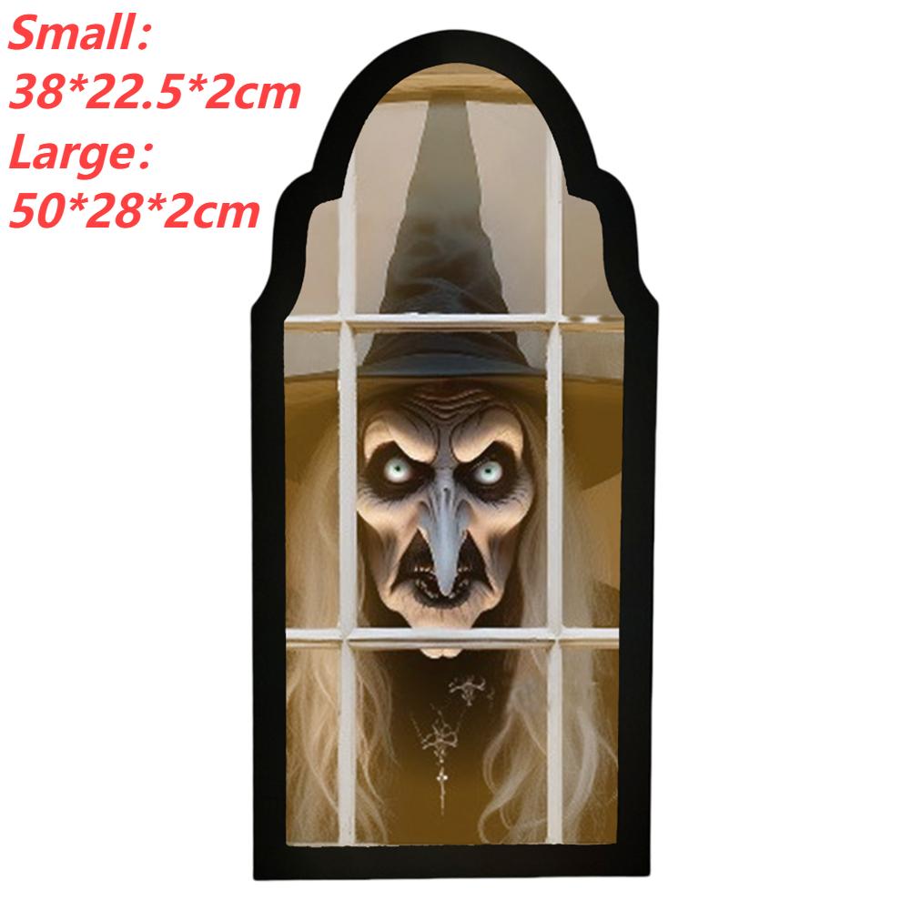 Хэллоуин Новинка Зеркало-призрак с USB-питанием Голографическое зеркало-призрак Теплый свет Жуткие Страшные призраки Зеркало Аксессуары для домашнего декора Small